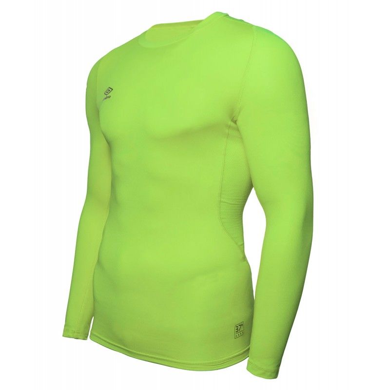 Camiseta térmica Core manga larga de Umbro - verde fluor