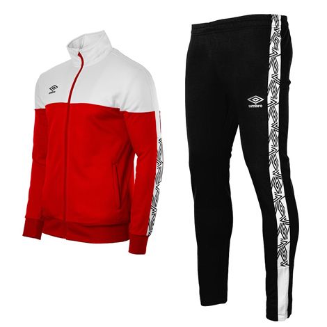 Chándal Umbro - rojo - blanco - negro ( pantalón de entrenamiento sin bolsillos) 22007I - 22004I