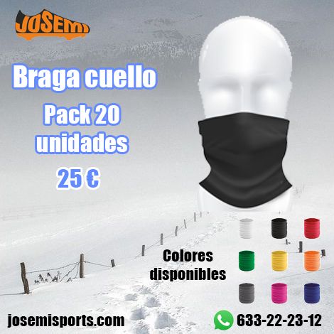 BRAGA CUELLO - PACK DE 20 UNIDADES
